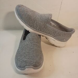 Skechers Shoes Womens 8.5 GOwalk 6 Grand Horizon Slip On Gray Comfort SN 124507